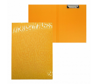 Папка-планшет с крышкой Lamark Delight Time А4, с верх. зажимом, ламинированный картон, УФ-лак, корешок 10 мм, цвет манго CB0450-MG