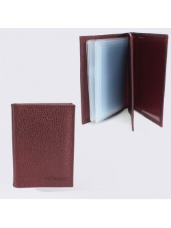 Обложка для авто+паспорт Croco-ВП-103 натуральная кожа бордовый металлик (232) 237572