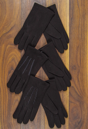 Перчатки мужские, трикотажные (чёрный)