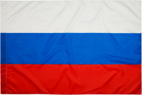 Флаг триколор РФ шёлк 30х45см (пластмассовое древко) Ф3045