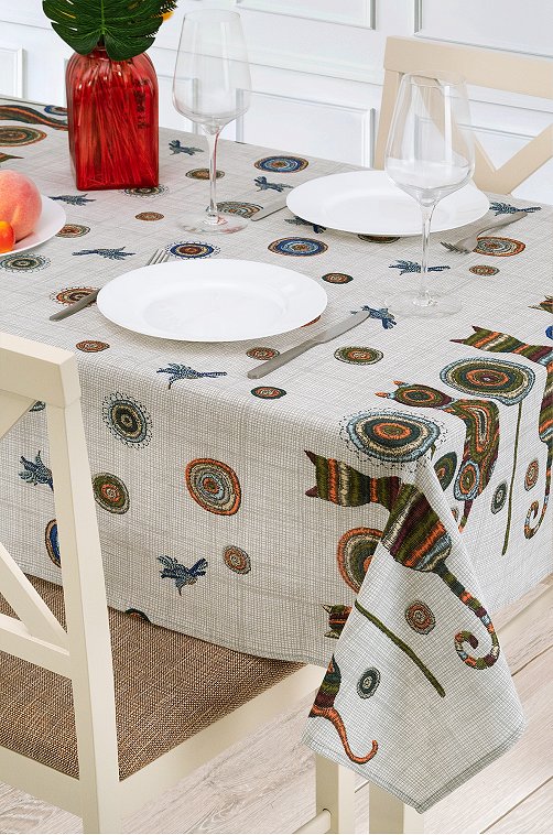 Скатерть из рогожки Happy Fox Home