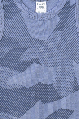 Майка К 1165 пыльно-голубой джинс, геометрия