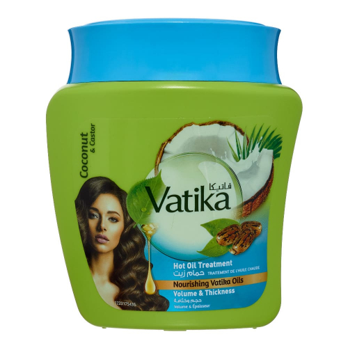 DABUR DERMOVIVA Hair Mask Volume & Thickness Coconut & Castor Oil Маска для волос с кокосом и касторовым маслом 500г