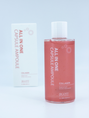 JIGOTT - СЫВОРОТКА КАПСУЛЬНАЯ С КОЛЛАГЕНОМ ALL IN ONE CAPSULE AMPOULE COLLAGEN, 200 ML