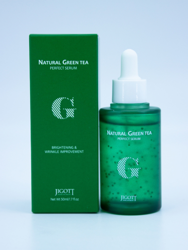 JIGOTT - СЫВОРОТКА ДЛЯ ЛИЦА С ЗЕЛЁНЫМ ЧАЕМ NATURAL GREEN TEA PERFECT SERUM, 50 ML