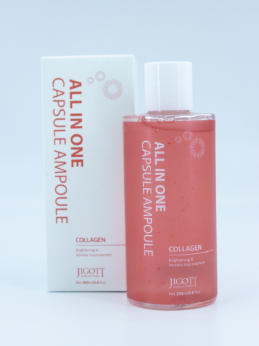 JIGOTT - СЫВОРОТКА КАПСУЛЬНАЯ С КОЛЛАГЕНОМ ALL IN ONE CAPSULE AMPOULE COLLAGEN, 200 ML