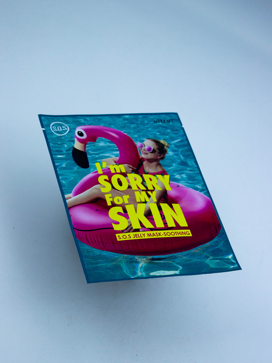 I'M SORRY FOR MY SKIN - МАСКА ВОССТАНАВЛИВАЮЩАЯ ТКАНЕВАЯ ДЛЯ ЛИЦА S.0.S JELLY MASK - SOOTHING, 33 ML