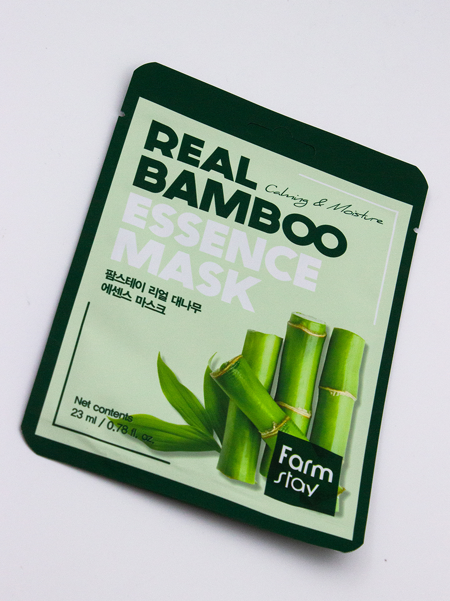 FARMSTAY - МАСКА ТКАНЕВАЯ ДЛЯ ЛИЦА С ЭКСТРАКТОМ БАМБУКА REAL BAMBOO ESSENCE MASK, 23 ML