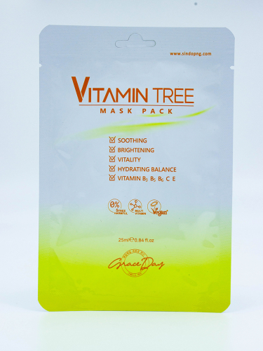 GRACE DAY - МАСКА ТКАНЕВАЯ ДЛЯ ЛИЦА С ВИТАМИНАМИ VITAMIN TREE MASK PACK, 25 ML