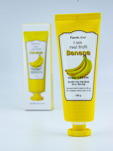 FARMSTAY - КРЕМ ДЛЯ РУК С ЭКСТРАКТОМ БАНАНА I AM REAL FRUIT BANANA HAND CREAM, 100 ML