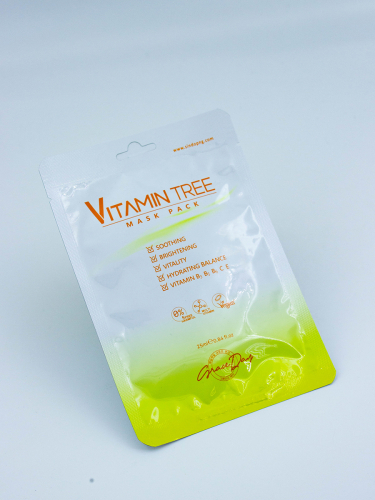 GRACE DAY - МАСКА ТКАНЕВАЯ ДЛЯ ЛИЦА С ВИТАМИНАМИ VITAMIN TREE MASK PACK, 25 ML