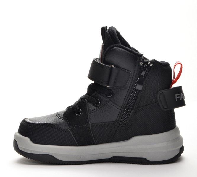 Мышонок T215-211 Ботинки детские чер иск кожа, байка