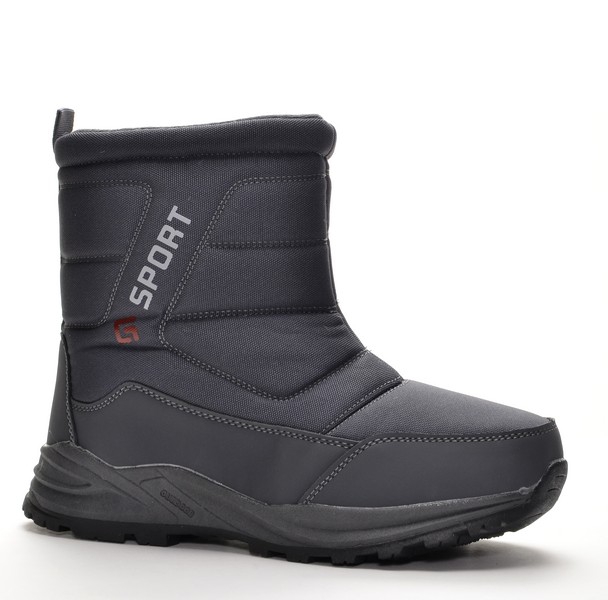 Gogc 9674M-3 Полусапожки сер текстиль+иск нубук, иск мех