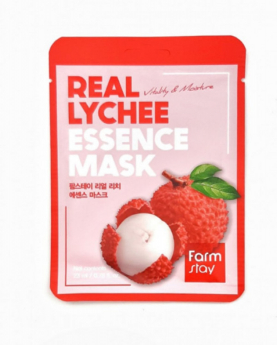 Маска тканевая для лица с личи, FarmStay Real Lychee Essence Mask- упаковка 10 штук