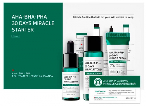 Набор для проблемной кожи с кислотами - AHA-BHA-PHA 30 days miracle starer kit edition