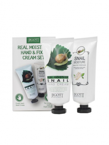 Набор кремов для рук и ног с экстрактом улитки - Real moisture hang & foot cream set