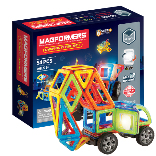 Магнитный конструктор MAGFORMERS Dynamic Flash Set 54 дет.