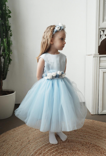 Платье для девочки Мелани А21-3 голубой