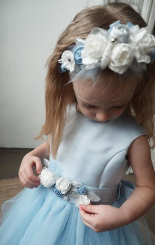 Платье для девочки Мелани А21-3 голубой