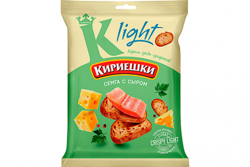 «Кириешки Light», сухарики со вкусом «Сёмга с сыром», 80 г