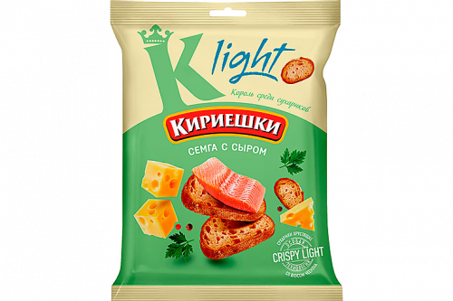 «Кириешки Light», сухарики со вкусом «Сёмга с сыром», 80 г