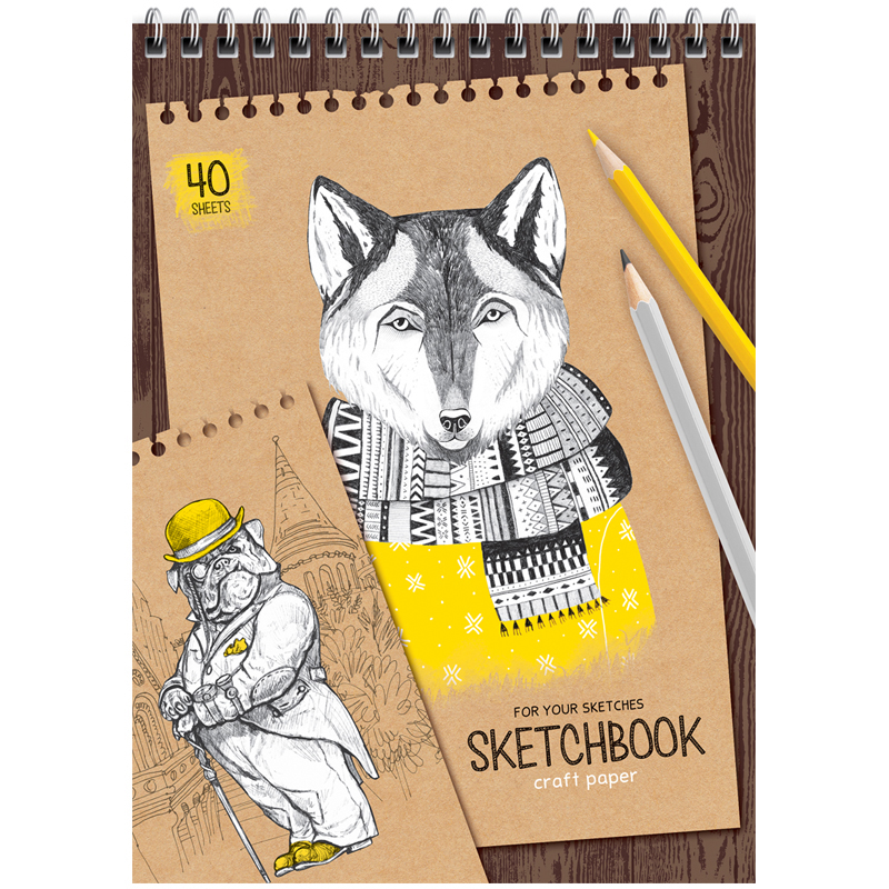 Скетчбук 40л., А5 ArtSpace