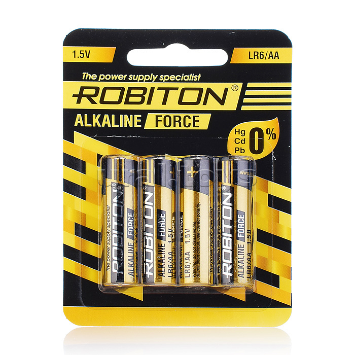 Батарейки алкалиновые ROBITON FORCE LR6 BL4