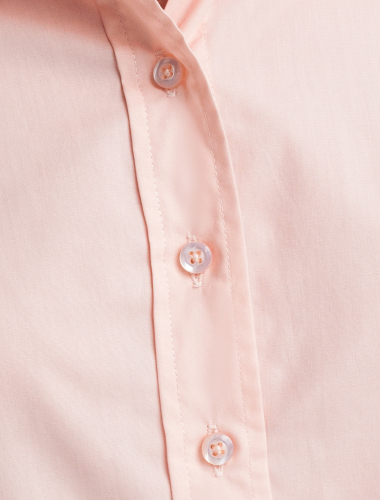 Ст.цена 1490 руб. Укороченная базовая блузка из хлопкового поплина с добавлением ПЭ_пудровый