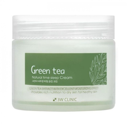 Крем для лица с экстрактом зеленого чая GREEN TEA NATURAL TIME SLEEP CREAM, 70g