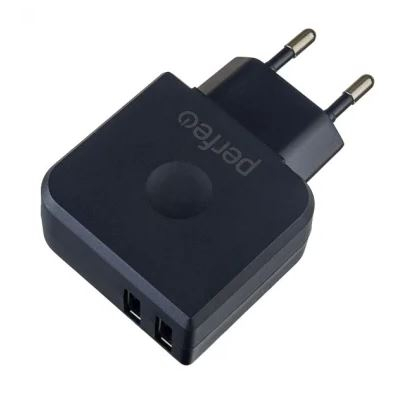 СЗУ Perfeo с двумя разъемами USB, 3.4 A, I4623 (черный)