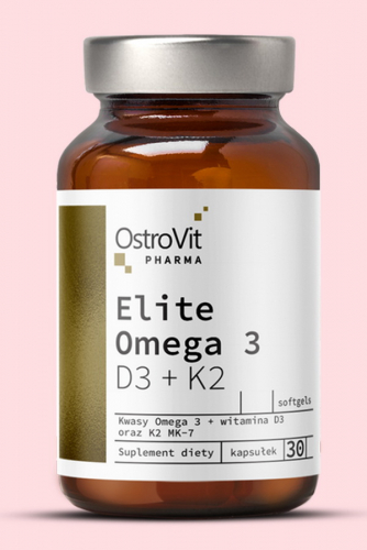 OstroVit Pharma Elite Omega 3 D3 + K2 30 caps - ОМЕГА 3 - ВИТАМИН D и K