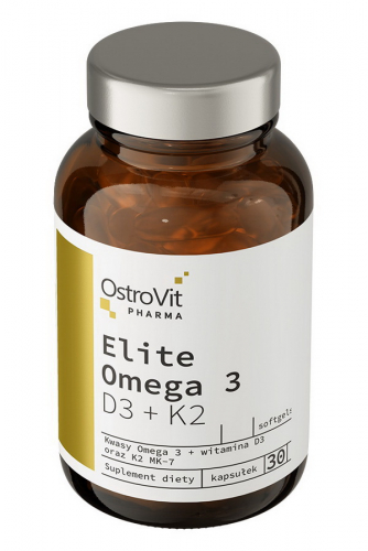 OstroVit Pharma Elite Omega 3 D3 + K2 30 caps - ОМЕГА 3 - ВИТАМИН D и K