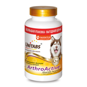Unitabs ArthroActive для собак с глюкозамином и МСM, 200 таб.