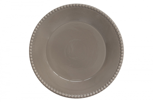 Тарелка обеденная Tiffany, тёмно-серая, 26 см, 60789