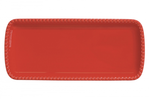 Блюдо прямоугольное Tiffany, красное, 36х16 см, 60798