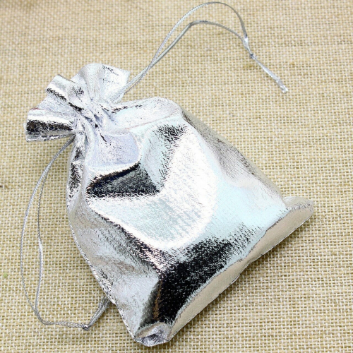 Подарочный мешочек серебристый (9*12 см)
