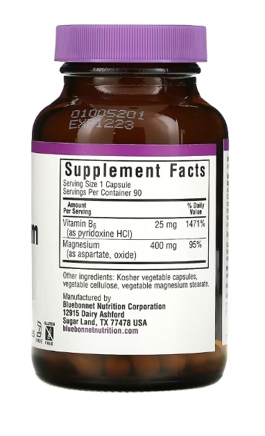 Bluebonnet Nutrition, магний и витамин B6, 90 вегетарианских капсул Bluebonnet Nutrition, магний и витамин B6, 90 вегетарианских капсул Bluebonnet Nutrition, магний и витамин B6, 90 вегетарианских капсул