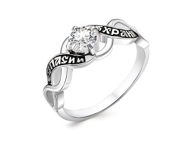 Кольцо из серебра куб.циркон., В10-343-3