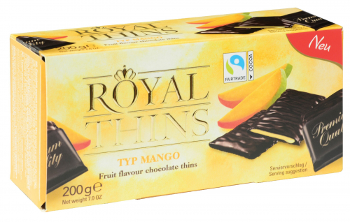 Шоколад Royal Thins Mango с начинкой «Манго», 200 г