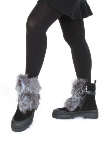 04-M20-5045 Ботинки зимние женские (натуральная замша, натуральный мех)