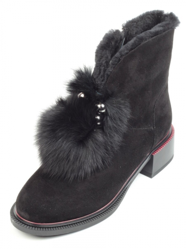 04-M20-1052-C421 Ботинки зимние женские (натуральная замша, натуральный мех)