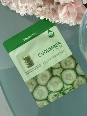 Farm Stay /Тканевая маска для лица с экстрактом огурца. Visible Difference Mask Sheet Cucumber. 10 шт.