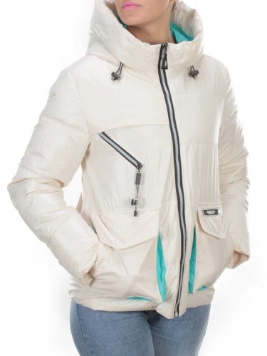 8265 MILK Куртка демисезонная женская BAOFANI (100 гр. синтепон) размер 46
