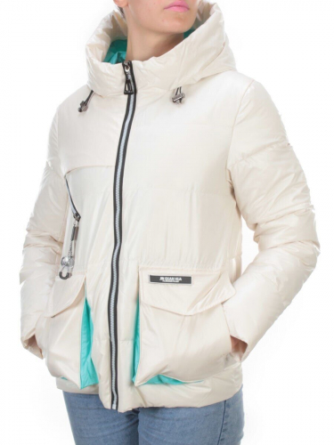8265 MILK Куртка демисезонная женская BAOFANI (100 гр. синтепон) размер 46