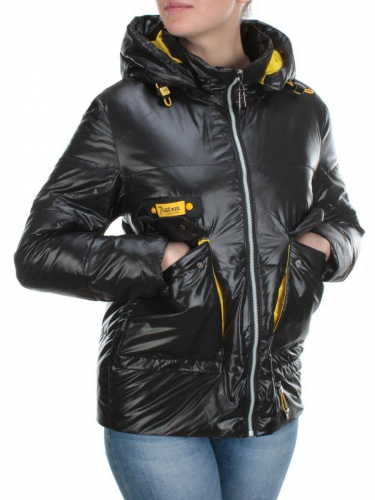 8267 BLACK Куртка демисезонная женская BAOFANI (100 гр. синтепон) размер 46/48 идет на 46российский