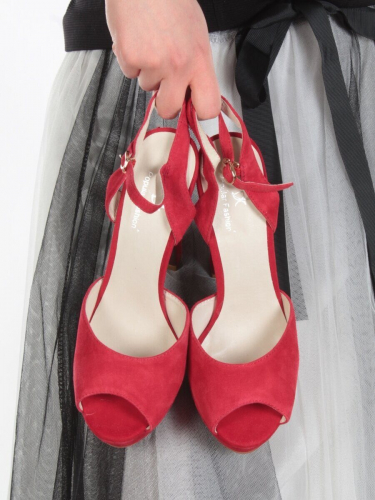 06-87VB RED Туфли женские (натуральная замша)