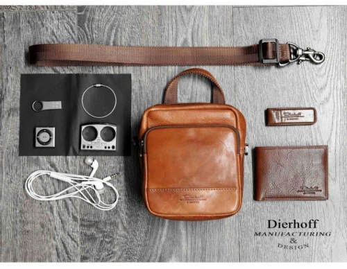 Мужская кожаная сумка Dierhoff ДМ 5022/1 Браун