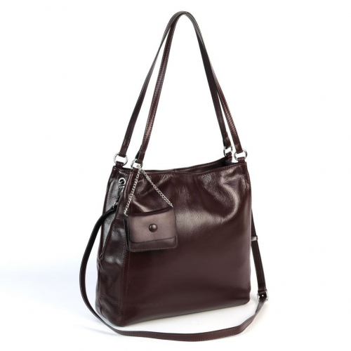 Женская кожаная сумка шоппер 7799 Вайн Пурпл