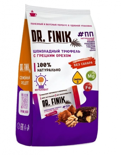 Конфеты финиковые Трюфель с грецким орехом Dr. Finik 150 г 