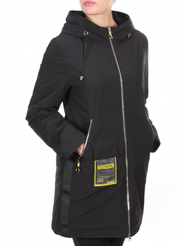 0830 BLACK Куртка демисезонная женская RIKA (100 гр. синтепон) размер 42 - российский